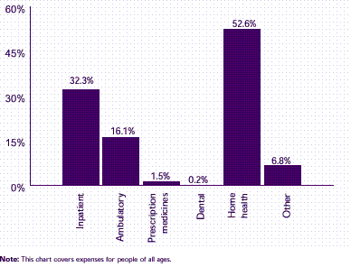 Figure 7: What portion of expenses does Medicare pay for different medical services?