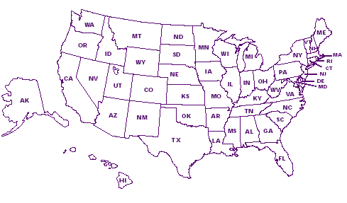 Map of the United States