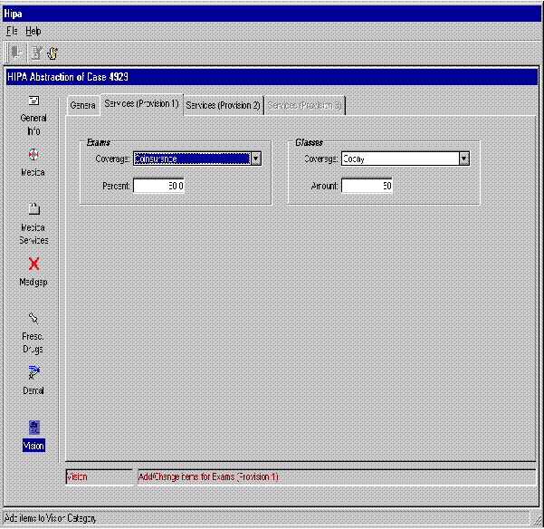 HIPA Abstraction Screen D26 - Vision: Services (Provision 1)